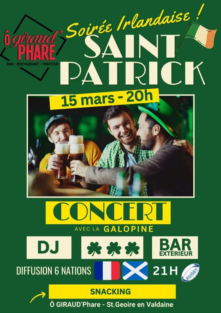 Affiche 15 mars st patrick st geoir en valdaine