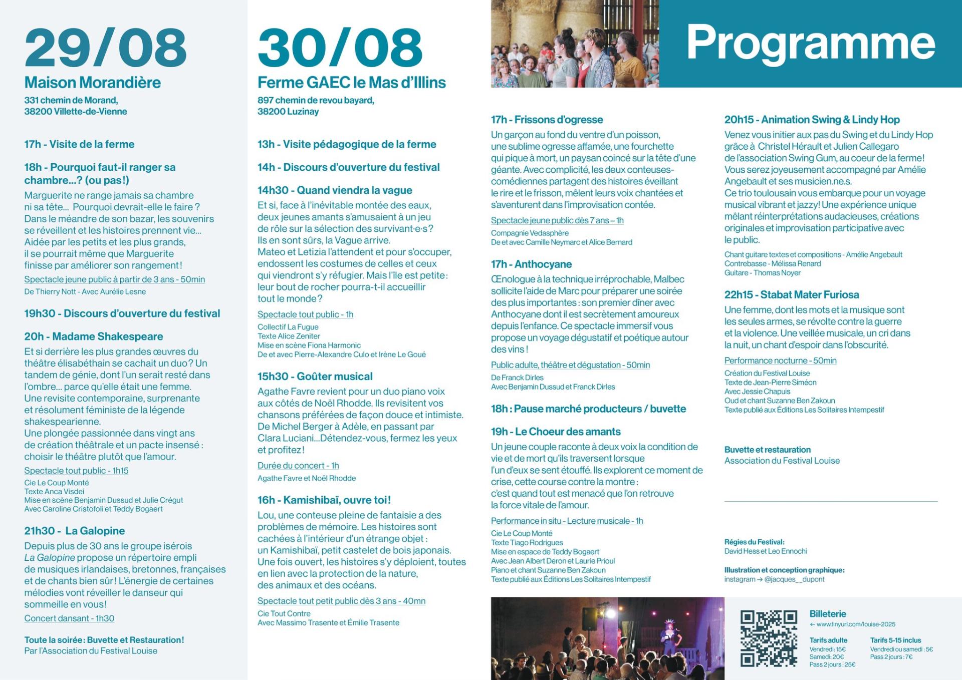 Programme complet festival louise 2027
